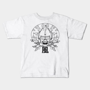 Japanese Myth - FUJIN, WIND Kids T-Shirt